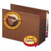 Smead Heavy-Duty Redrope End Tab TUFF Pockets, 7" Expansion, Letter Size, Redrope, 5/Box
