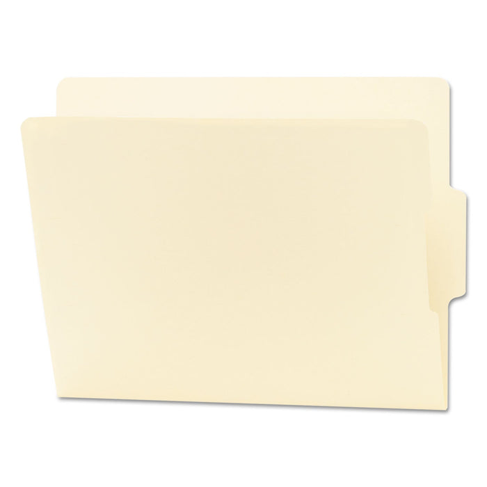 Smead Heavyweight Manila End Tab Folders, 9" High Front, 1/3-Cut Tabs: Center, Letter Size, 0.75" Expansion, Manila, 100/Box
