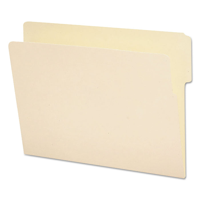 Smead Heavyweight Manila End Tab Folders, 9" High Front, 1/3-Cut Tabs: Top, Letter Size, 0.75" Expansion, Manila, 100/Box