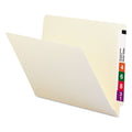 Smead Heavyweight Manila End Tab Folders, 9.5" High Front, Straight 1-Ply Tabs, Letter Size, 0.75" Expansion, Manila, 100/Box