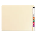 Smead Extended End Tab Manila Folders, Straight Tabs, Letter Size, 0.75" Expansion, Manila, 100/Box