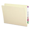 Smead Shelf-Master Heavyweight Manila End Tab Folders, Straight Tabs, Letter Size, 0.75" Expansion, Manila, 50/Box