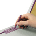 Smead End Tab Pressboard Classification Folders with SafeSHIELD Coated Fasteners, 2 Dividers, Letter Size, Gray-Green, 10/Box