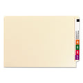 Smead Heavyweight Manila End Tab Folders, 9.5" High Front, Straight Tabs, Legal Size, 0.75" Expansion, Manila, 100/Box