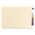 Smead Heavyweight Manila End Tab Folders, 9.5" High Front, Reinforced Straight Tabs, Legal Size, 0.75" Expansion, Manila, 100/Box