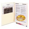 Smead Heavyweight Manila End Tab Fastener Folders with Interior Front-Cover Pocket, 1 Fastener, Letter Size, Manila, 50/Box