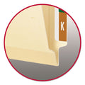 Smead TUFF Laminated Fastener Folders with Reinforced Tab, 2 Fasteners, Letter Size, Manila Exterior, 50/Box