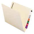 Smead Manila Reinforced End Tab Fastener Folders, Antimicrobial Protection, 2 Fasteners, Letter Size, Manila Exterior, 50/Box