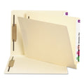 Smead Manila End Tab Fastener Folders with Reinforced Tabs, 11-pt Stock, 2 Fasteners, Letter Size, Manila Exterior, 250/Box