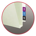 Smead End Tab Pressboard Classification Folders with Two SafeSHIELD Coated Fasteners, 2" Expansion, Legal Size, Gray-Green, 25/Box