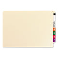 Smead Manila End Tab W-Fold Fastener Folders with Reinforced Tabs, 14-pt Stock, 2 Fasteners, Letter Size, Manila Exterior, 50/Box