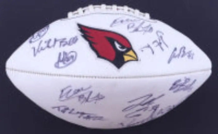 2018 Cardinals Team-Signed Logo Football, 14 Signatures (Beckett) by Price Is Right Miami