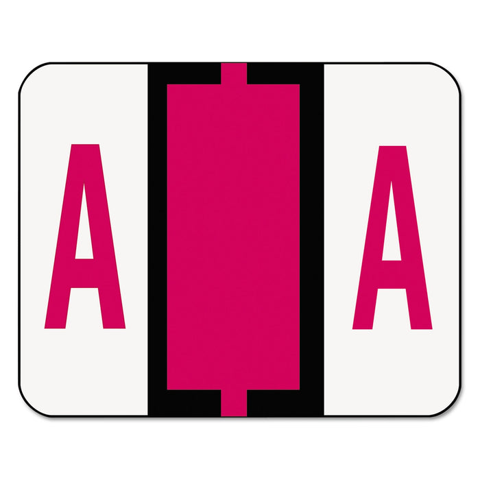 Smead A-Z Color-Coded End Tab Filing Labels, A, 1 x 1.25, White, 500/Roll