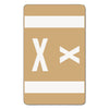 Smead AlphaZ Color-Coded Second Letter Alphabetical Labels, X, 1 x 1.63, Light Brown, 10/Sheet, 10 Sheets/Pack