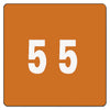 Smead Numerical End Tab File Folder Labels, 5, 1.5 x 1.5, Brown, 250/Roll