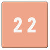 Smead Numerical End Tab File Folder Labels, 2, 1.5 x 1.5, Pink, 250/Roll