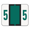 Smead Numerical End Tab File Folder Labels, 5, 1 x 1.25, White, 500/Roll