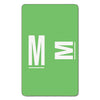 Smead AlphaZ Color-Coded Second Letter Alphabetical Labels, M, 1 x 1.63, Light Green, 10/Sheet, 10 Sheets/Pack