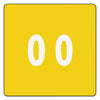 Smead Numerical End Tab File Folder Labels, 0, 1.5 x 1.5, Yellow, 250/Roll