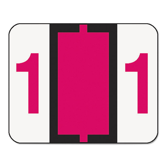 Smead Numerical End Tab File Folder Labels, 1, 1 x 1.25, White, 500/Roll