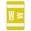 Smead AlphaZ Color-Coded Second Letter Alphabetical Labels, W, 1 x 1.63, Yellow, 10/Sheet, 10 Sheets/Pack