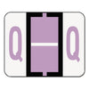 Smead A-Z Color-Coded End Tab Filing Labels, Q, 1 x 1.25, White, 500/Roll