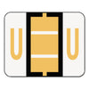 Smead A-Z Color-Coded End Tab Filing Labels, U, 1 x 1.25, White, 500/Roll