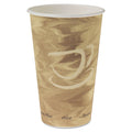 Dart Mistique Hot Paper Cups, 16 oz, Brown, 50/Sleeve, 20 Sleeves/Carton