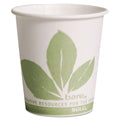 SOLO Bare Eco-Forward Paper Treated Water Cups, Cold, 3 oz, White/Green, 100/Sleeve, 50 Sleeves/Carton