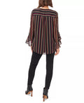 Vince Camuto Striped Flutter-Sleeve Top, Size Small by Vanessa Jane