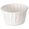 Dart Treated Paper Souffle Portion Cups, 1.25 oz, White, 250/Bag, 20 Bags/Carton