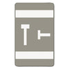 Smead AlphaZ Color-Coded Second Letter Alphabetical Labels, T, 1 x 1.63, Gray, 10/Sheet, 10 Sheets/Pack