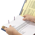 Smead End Tab Pressboard Classification Folders with SafeSHIELD Fasteners, 2 Dividers, Letter Size, Dark Blue, 10/Box