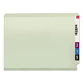 Smead Extra-Heavy Recycled Pressboard End Tab Folders, Straight Tabs, Letter Size, 2" Expansion, Gray-Green, 25/Box