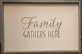 Quill to Paper Family Gathers Here Framed Wall Art, 24x36 by Vanessa Jane