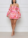 Poppy Fields Cut Out Mini Dress by Fasheabe