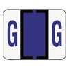 Smead A-Z Color-Coded End Tab Filing Labels, G, 1 x 1.25, White, 500/Roll