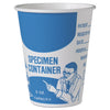 Dart Paper Specimen Cups, 8 oz, Blue/White, 50/Sleeve, 20 Sleeves/Carton