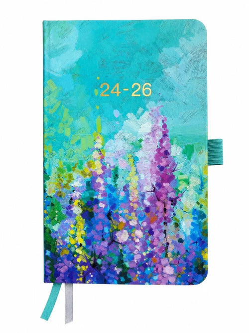 2024-2026 Pocket Planner 3 Year Monthly Calendar 6.3x3.8 Oil Painting - Current Year Next Year