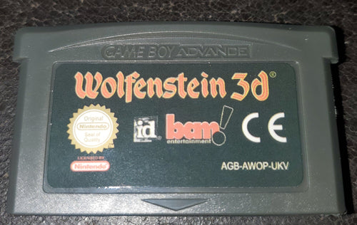 Wolfenstein 3D GBA Video Game Cartridge Game Boy Advance 2002 by VintageVideoGameStore