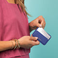 Mag Safe Leather Wallet with RFID - Cobalt by CASUPO