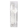 Dart Reliance Mediumweight Cutlery Kit, Knife/Fork/Spoon, White, 500 Kits/Carton