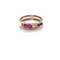 Natural Rhodolite and Multi Stone Silver Ring by Fine Color Jewels