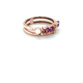 Natural Rhodolite and Multi Stone Silver Ring by Fine Color Jewels