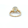 3.11 Ct Round Green Amethyst and White Topaz Prong Silver Bypass Ring by Fine Color Jewels