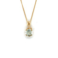 Natural Green Amethyst Pendant Necklace by Fine Color Jewels