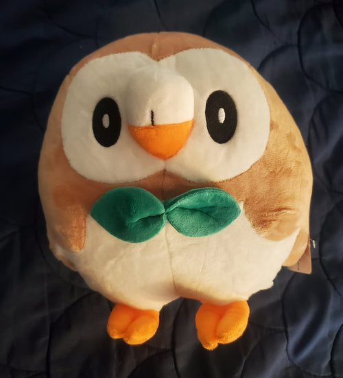Pokemon Rowlet Plush Soft Stuffed Doll Toys Cute Kids Toy 9 Inch by VintageVideoGameStore