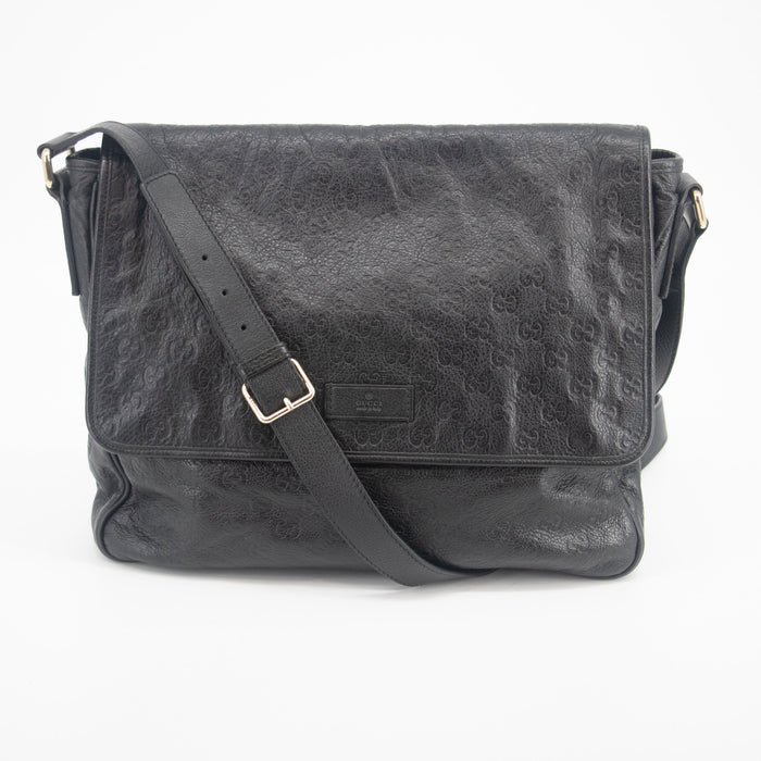 Gucci Black Guccisima Messenger Flap Bag #2025 by Bolt Boutique