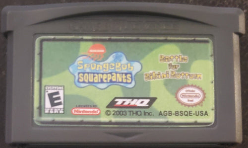 SpongeBob SquarePants Battle Bikini Bottom GBA Video Game Boy Advance by VintageVideoGameStore
