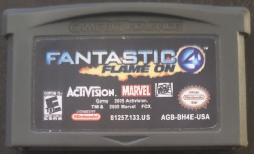 Fantastic 4 Flame On GBA Video Game Cartridge Game Boy Advance 2005 by VintageVideoGameStore